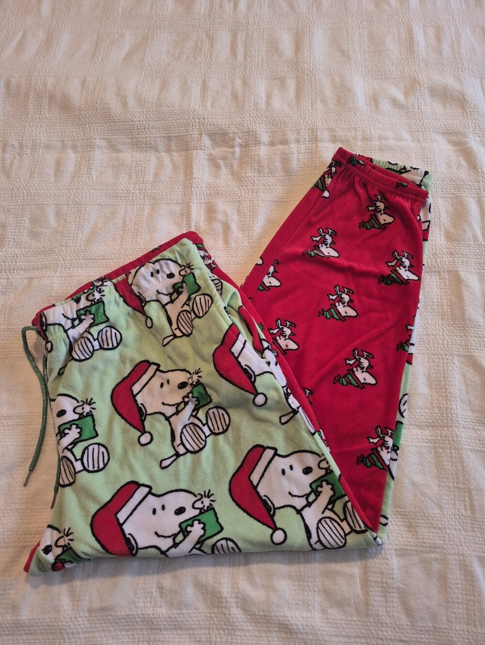 Peanuts Snoopy Christmas women's X -Large 16/18 split-leg lounge pants VGUC
